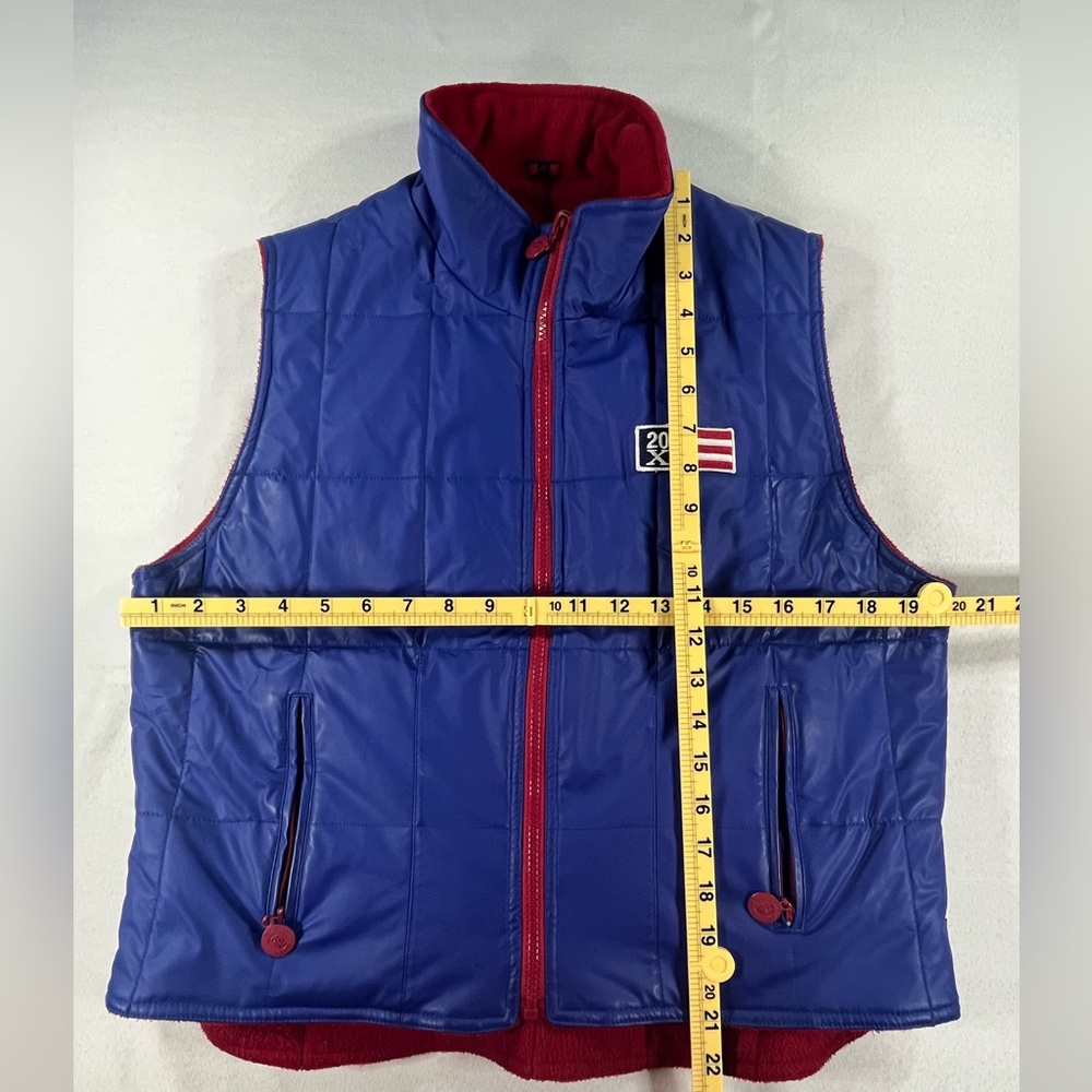 Wrangler 20x Reversible Blue Waterproof/Red Fleece Full Zip Men’s Puffer Vest - Picture 12 of 12